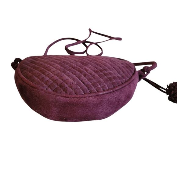 Bottega Veneta š„RAREš„ Suede Deep PurpleāHeart Mini Bag Crossbody - Picture 8 of 15